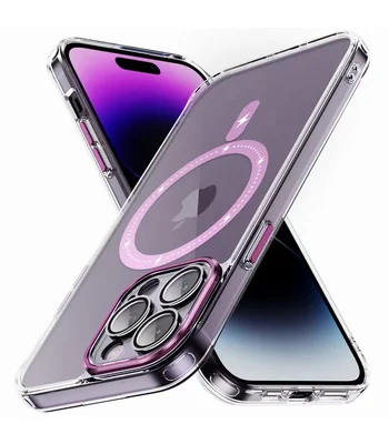 Чехол TPU+PC Colorful with MagSafe для Apple iPhone 13 Pro (6.1") Pink