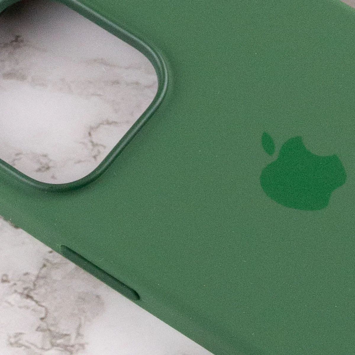 Чехол Silicone case (AAA) full with Magsafe and Animation для Apple iPhone 13 Pro (6.1") Зеленый / Clover