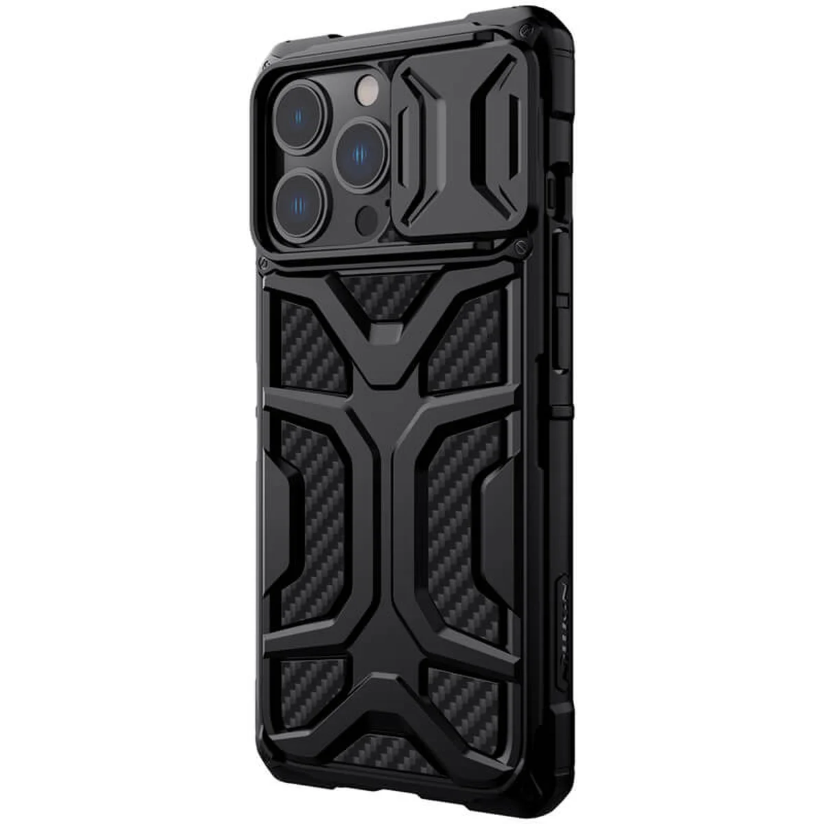 TPU+PC чехол Nillkin CamShield Adventurer (шторка на камеру) для Apple iPhone 13 Pro (6.1") Черный