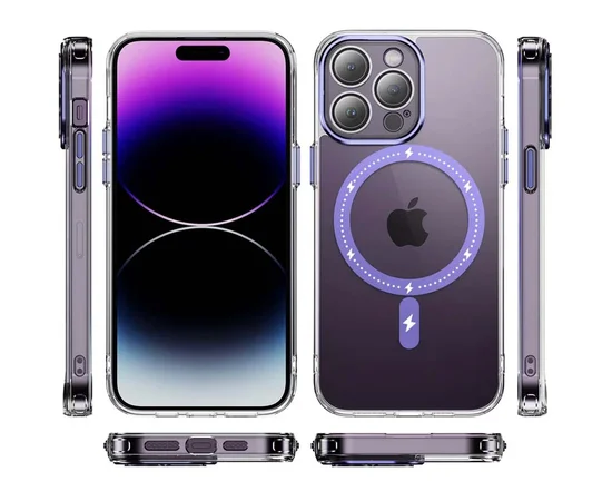 Чохол TPU+PC Colorful with MagSafe для Apple iPhone 13 Pro (6.1") Purple