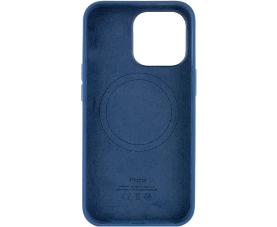 Чохол Silicone case (AAA) full with Magsafe and Animation для Apple iPhone 13 Pro (6.1") Синій / Blue Jay