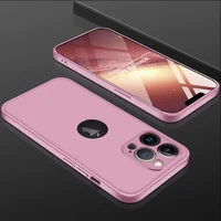 Пластиковая накладка GKK LikGus 360 градусов (opp) для Apple iPhone 13 Pro (6.1") Розовый / Rose gold