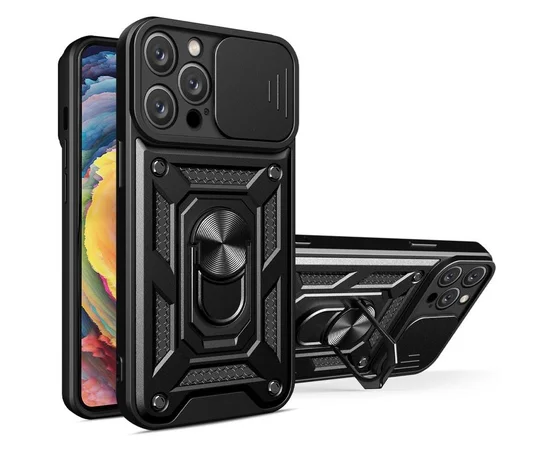 Чехол Ummi Camshield Serge Ring для Apple iPhone 13 Pro (6.1") Черный / Black