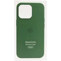 Чехол Silicone case (AAA) full with Magsafe and Animation для Apple iPhone 13 Pro (6.1") Зеленый / Clover