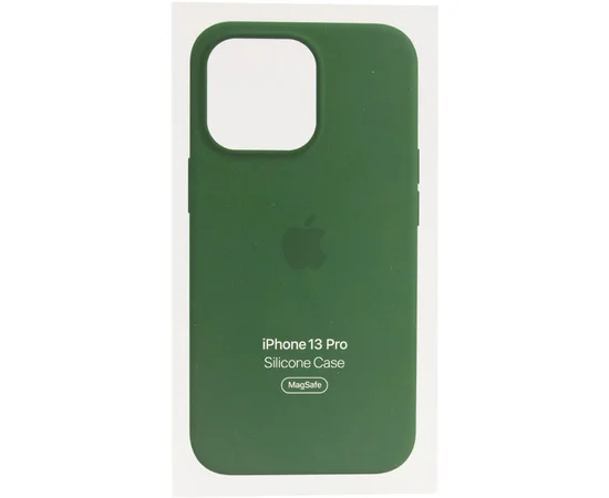 Чохол Silicone case (AAA) full with Magsafe and Animation для Apple iPhone 13 Pro (6.1") Зелений / Clover