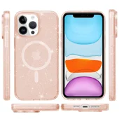 Чехол TPU Galaxy Sparkle (MagFit) для Apple iPhone 13 Pro (6.1") Gold+Glitter