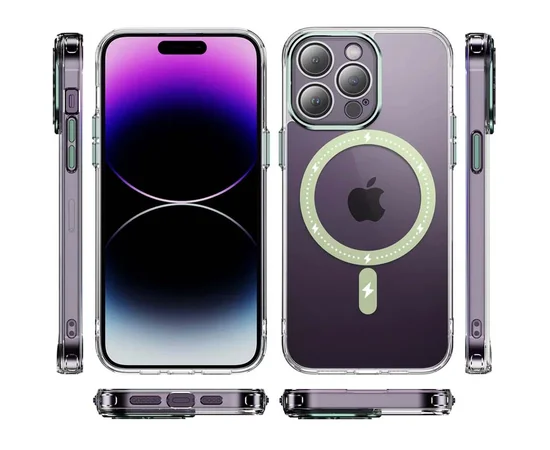 Чехол TPU+PC Colorful with MagSafe для Apple iPhone 13 Pro (6.1") Green