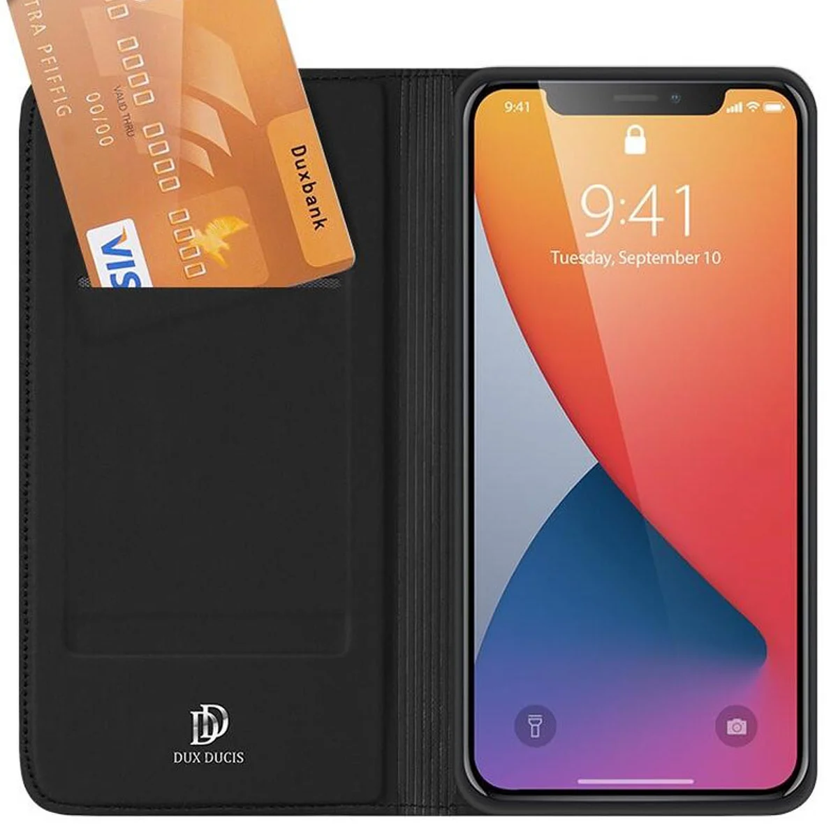Чохол-книжка Dux Ducis з кишенею для візиток для Apple iPhone 13 Pro (6.1") Чорний