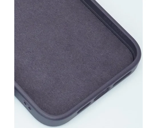 Кожаный чехол Bonbon Leather Metal Style with MagSafe для Apple iPhone 13 Pro (6.1") Фиолетовый / Dark Purple