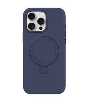 Чехол Silicone Case Full Protective NO LOGO with Ring для Apple iPhone 13 Pro (6.1") Dark Blue