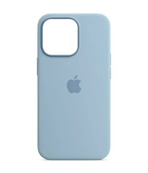 Чохол Silicone case (AAA) full with Magsafe and Animation для Apple iPhone 13 Pro (6.1") Синій / Blue Fog