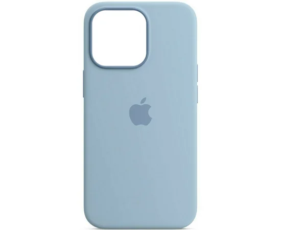 Чехол Silicone case (AAA) full with Magsafe and Animation для Apple iPhone 13 Pro (6.1") Голубой / Blue Fog