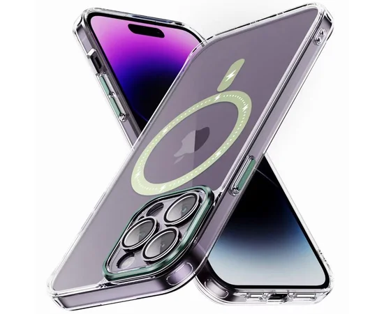 Чехол TPU+PC Colorful with MagSafe для Apple iPhone 13 Pro (6.1") Green