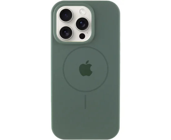 Чехол Silicone Case Full Protective (AA) with MagSafe для Apple iPhone 13 Pro (6.1") Зеленый / Pine green
