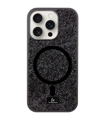 TPU чохол Bling World Rock Diamond with MagSafe для Apple iPhone 13 Pro (6.1") Black