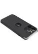 Пластиковая накладка GKK LikGus 360 градусов (opp) для Apple iPhone 13 Pro (6.1") Черный / Серебряный