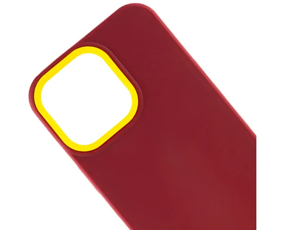 Чохол TPU+PC Bichromatic для Apple iPhone 13 Pro (6.1") Brown burgundy / Yellow