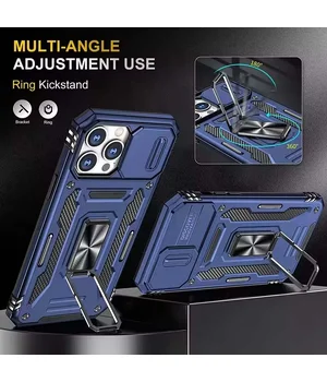Ударопрочный чехол Camshield Army Ring для Apple iPhone 13 Pro (6.1") Синий / Navy