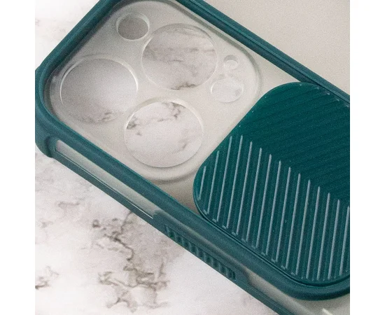 Чехол Camshield matte Ease TPU со шторкой для Apple iPhone 13 Pro (6.1") Зеленый