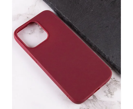 Силиконовый чехол Candy для Apple iPhone 13 Pro (6.1") Бордовый