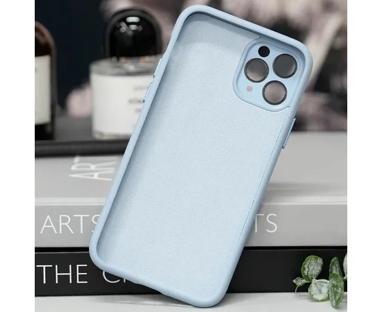 Чехол TPU+Glass Sapphire Midnight with MagSafe для Apple iPhone 13 Pro (6.1") Голубой / Blue