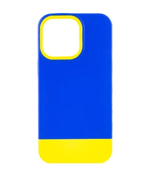Чехол TPU+PC Bichromatic для Apple iPhone 13 Pro (6.1") Navy Blue / Yellow