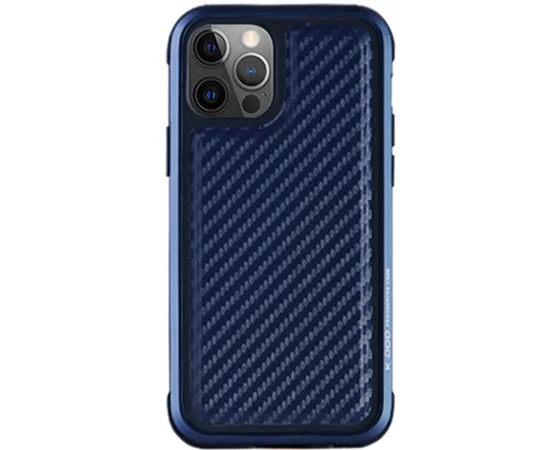 Чехол PC+TPU+Metal K-DOO MARS Series для Apple iPhone 13 Pro (6.1") Carbon Blue