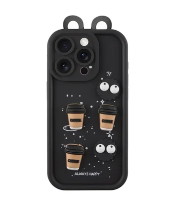 Чохол TPU Toys Case with Ears для Apple iPhone 13 Pro (6.1") Black Чохол TPU Toys Case with Ears для Apple iPhone 13 Pro (6.1") Black