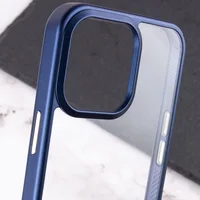TPU+PC чехол Chrome Buttons для Apple iPhone 13 Pro (6.1") Синий