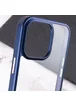 TPU+PC чехол Chrome Buttons для Apple iPhone 13 Pro (6.1") Синий