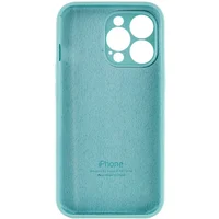 Чехол Silicone Case Full Camera Protective (AA) для Apple iPhone 13 Pro (6.1") Бирюзовый / Marine Green