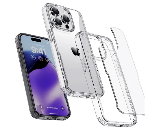 Чехол TPU+PC Multi-Color для Apple iPhone 13 Pro (6.1") Clear