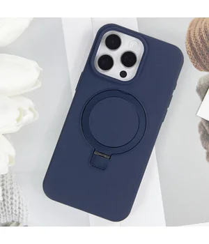 Чехол Silicone Case Full Protective NO LOGO with Ring для Apple iPhone 13 Pro (6.1") Dark Blue