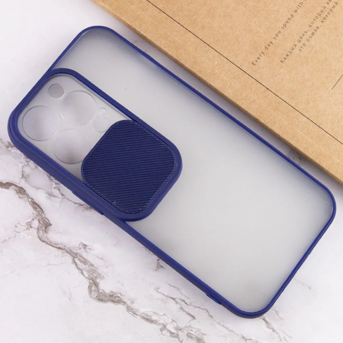 Чохол Camshield mate TPU із шторкою для камери для Apple iPhone 13 Pro (6.1") Синій