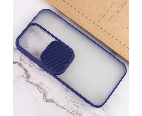 Чехол Camshield mate TPU со шторкой для камеры для Apple iPhone 13 Pro (6.1") Синий