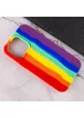 Чехол Silicone case Full Braided для Apple iPhone 13 Pro (6.1") Красный / Фиолетовый