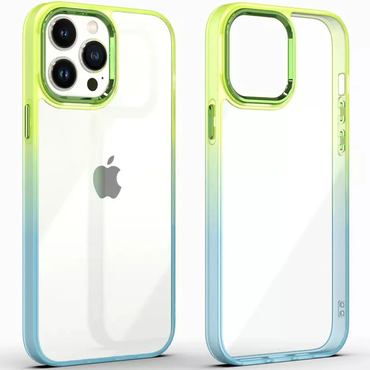 Чохол TPU+PC Fresh sip series для Apple iPhone 13 Pro (6.1") Бірюзовий / Лимонний