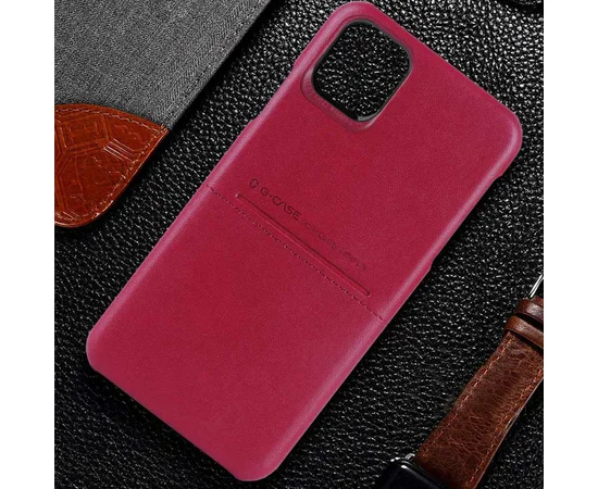 Кожаная накладка G-Case Cardcool Series для Apple iPhone 13 Pro (6.1") Красный
