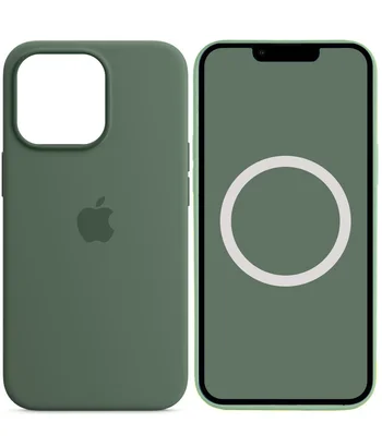 Чохол Silicone case (AAA) full with Magsafe and Animation для Apple iPhone 13 Pro (6.1") Зелений / Eucalyptus Чохол Silicone case (AAA) full with Magsafe and Animation для Apple iPhone 13 Pro (6.1") Зелений / Eucalyptus