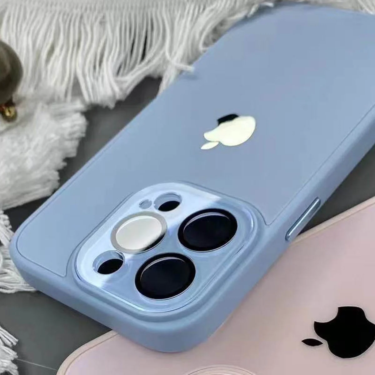 Чохол TPU+Glass Sapphire Midnight для Apple iPhone 13 Pro (6.1") Блакитний / Blue