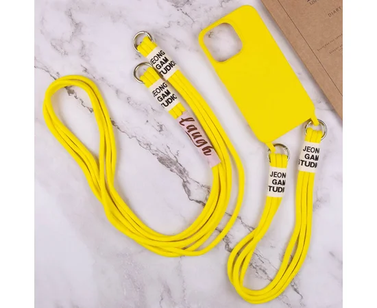 Чехол TPU two straps California для Apple iPhone 13 Pro (6.1") Желтый