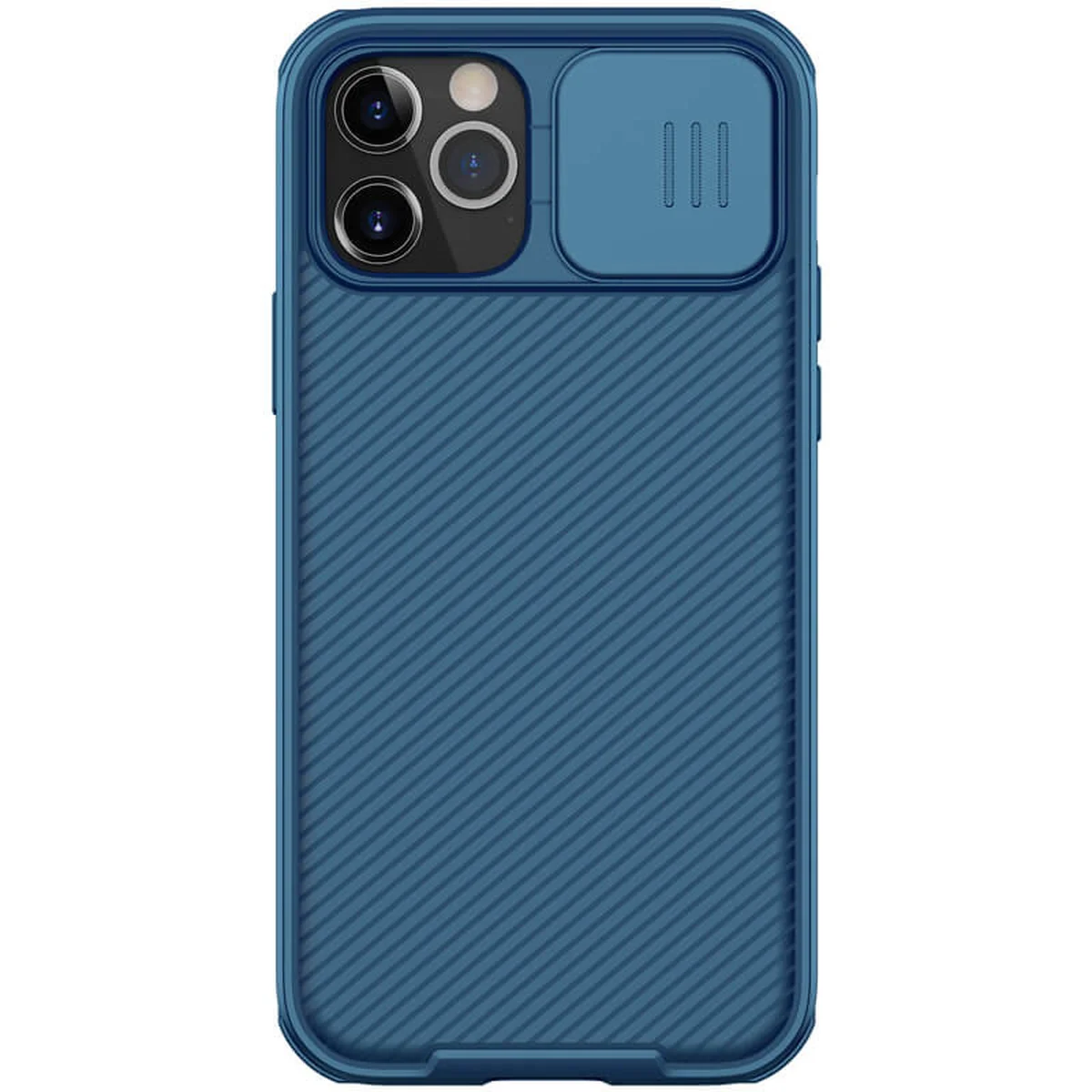 Карбоновая накладка Nillkin Camshield (шторка на камеру) для Apple iPhone 13 Pro (6.1") Синий / Blue
