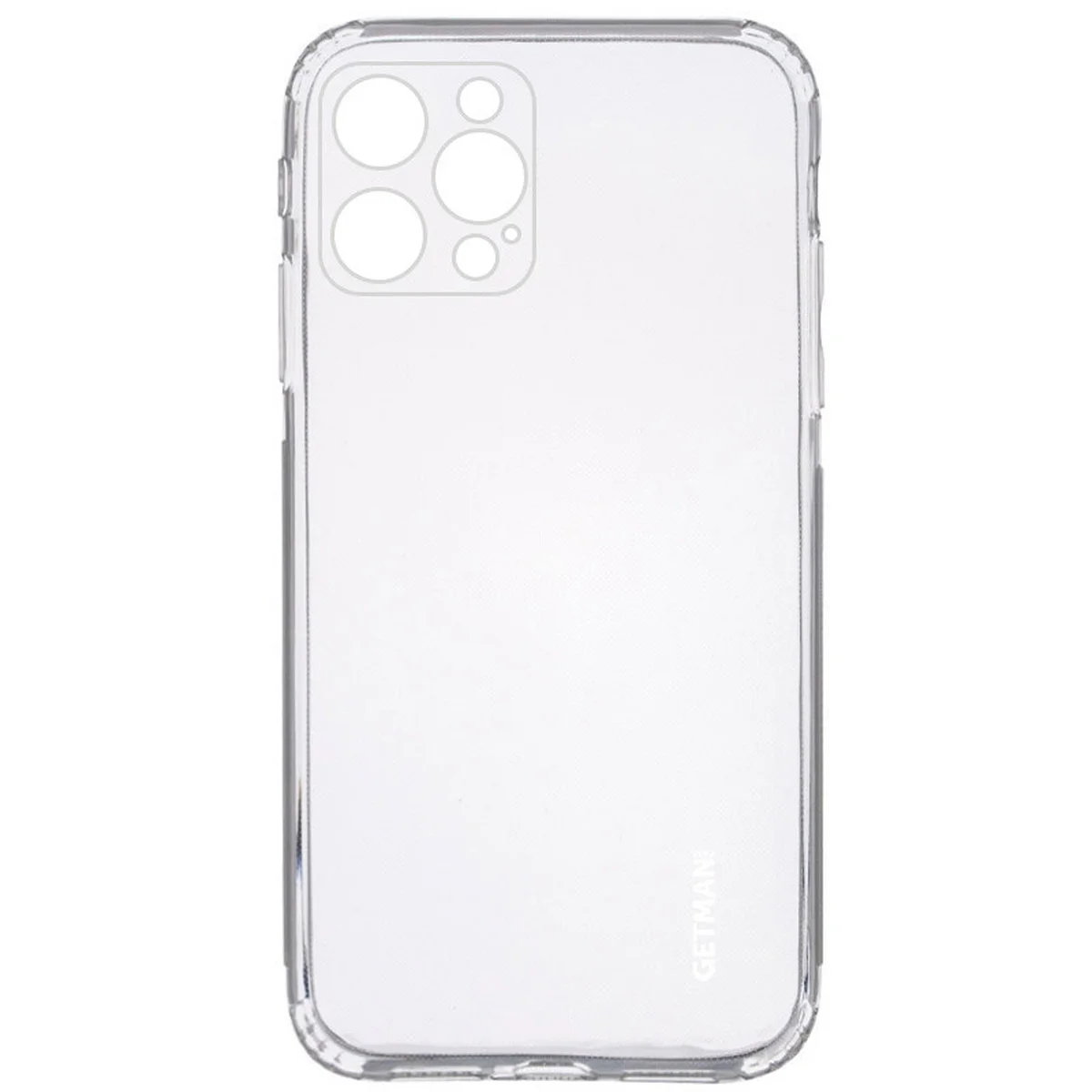 TPU чехол GETMAN Clear 1,0 mm для Apple iPhone 13 Pro (6.1") Бесцветный (прозрачный)