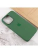 Чохол Silicone case (AAA) full with Magsafe and Animation для Apple iPhone 13 Pro (6.1") Зелений / Clover