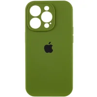 Чехол Silicone Case Full Camera Protective (AA) для Apple iPhone 13 Pro (6.1") Зеленый / Dark Olive