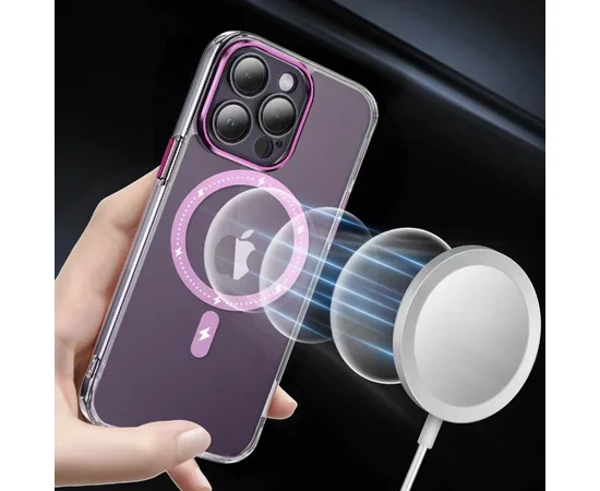 Чехол TPU+PC Colorful with MagSafe для Apple iPhone 13 Pro (6.1") Pink