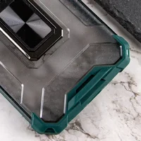 Удароміцний чохол Transformer CrystalRing для Apple iPhone 13 Pro (6.1") Темно-зелений