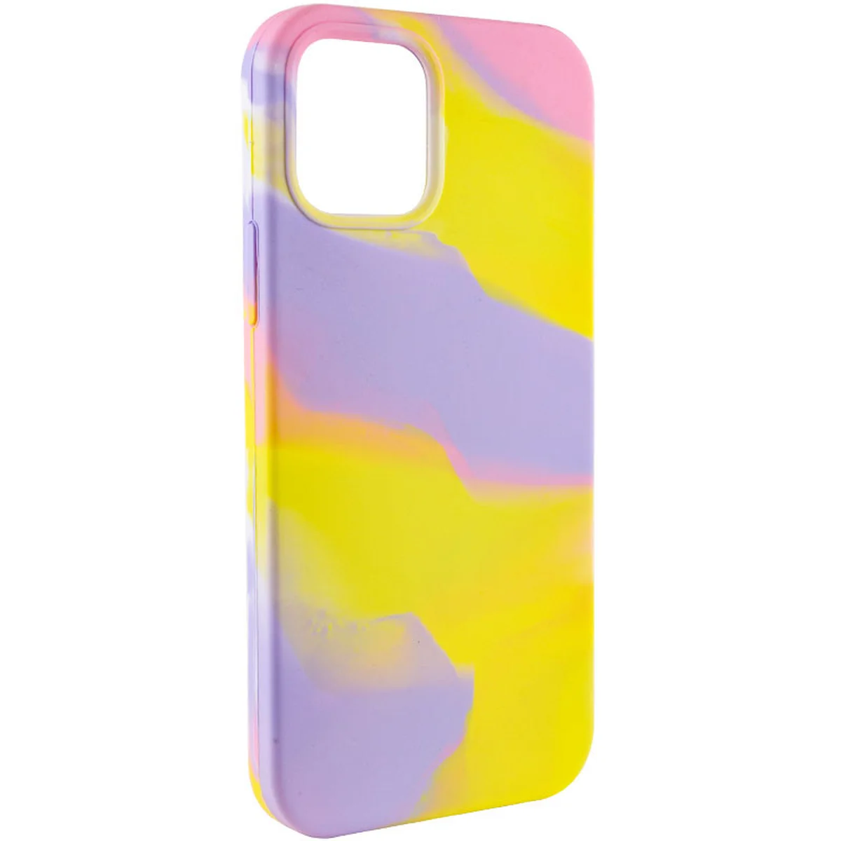 Чохол Silicone case full Aquarelle для Apple iPhone 13 Pro (6.1") Бузково-жовтий