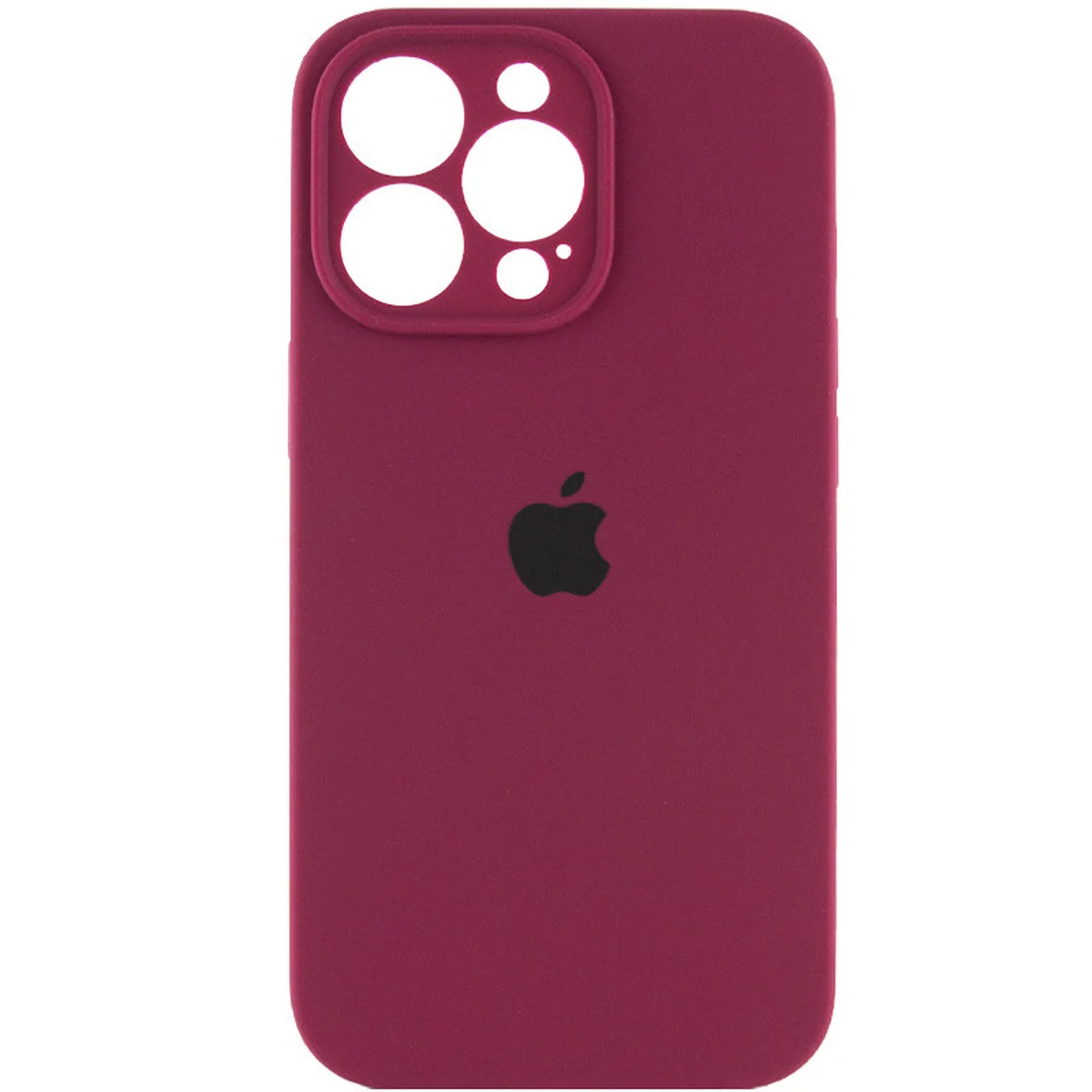 Чехол Silicone Case Full Camera Protective (AA) для Apple iPhone 13 Pro (6.1") Бордовый / Maroon
