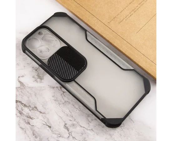 Чехол Camshield matte Ease TPU со шторкой для Apple iPhone 13 Pro (6.1") Черный